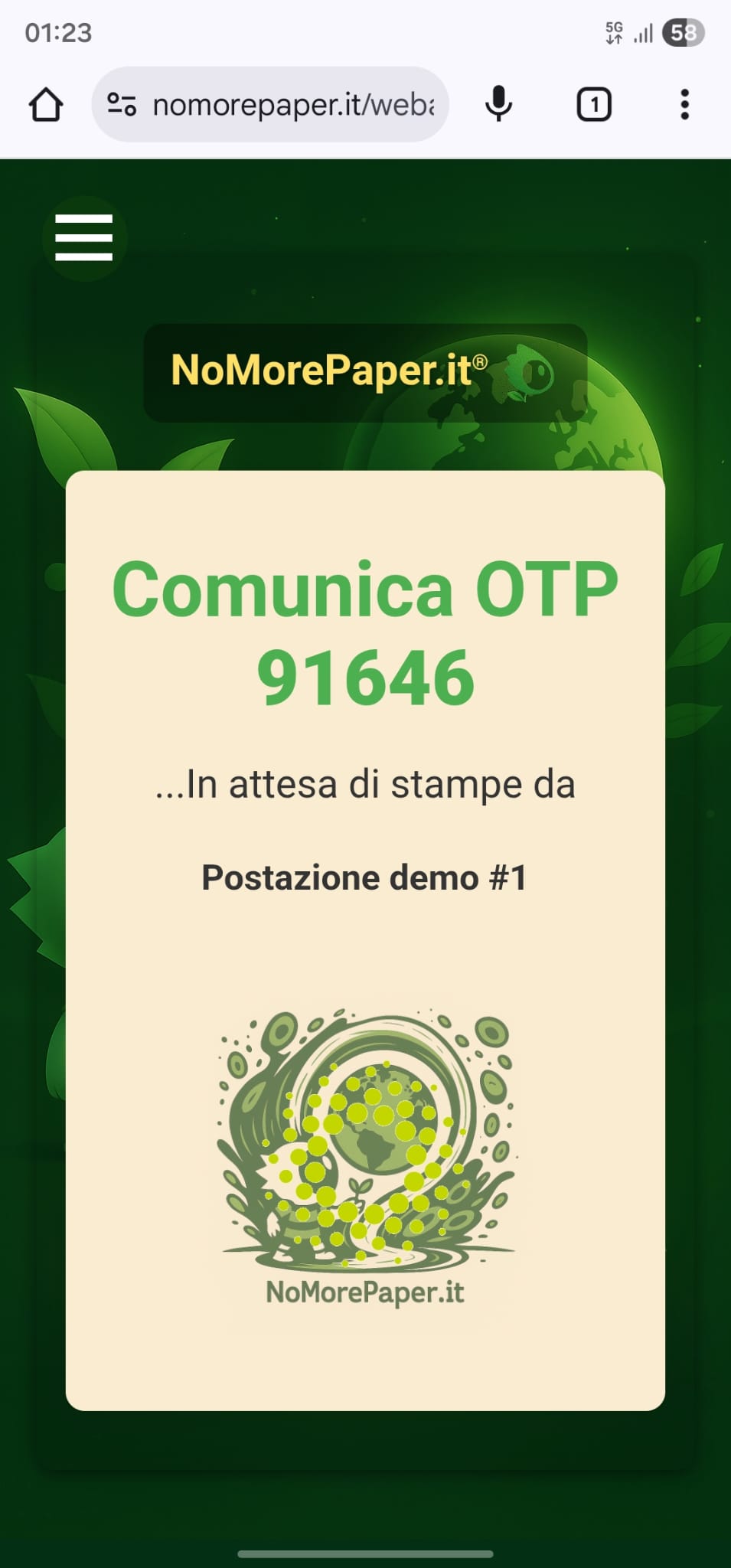 Demo QR code e OTP